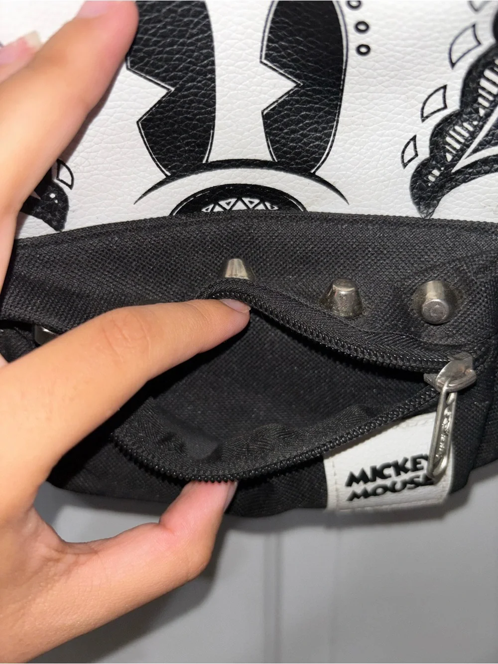 Black & White Disney Mickey Mouse 2 in 1 crossbody backpack
